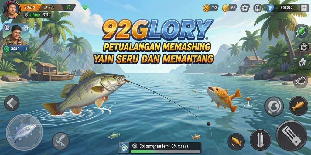 Tangkapan menarik dalam gameplay Fishing 92GLORY.