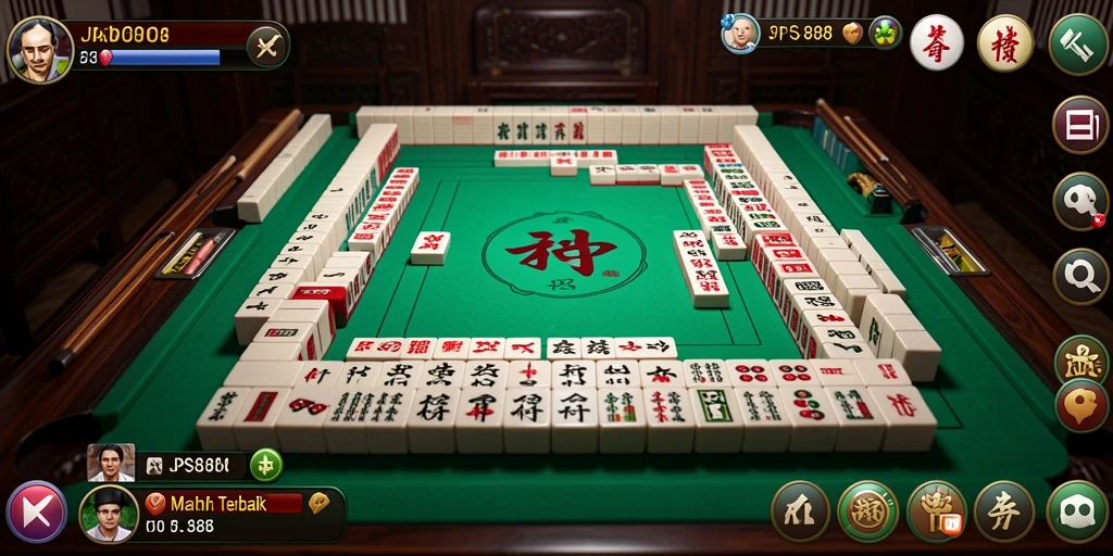 Tampilan menarik dari gameplay Mahjong di JPS88.