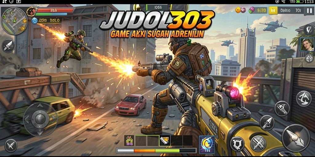 Screenshot menampilkan adegan pertempuran seru dari JUDOL303.