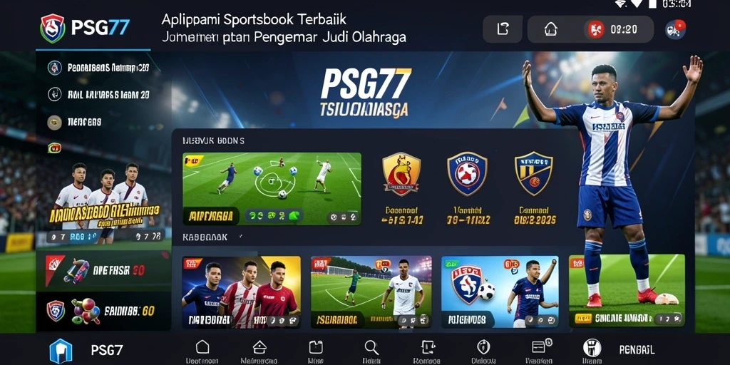 Tampilan screenshot PSG77 menampilkan fitur taruhan olahraga yang menarik.